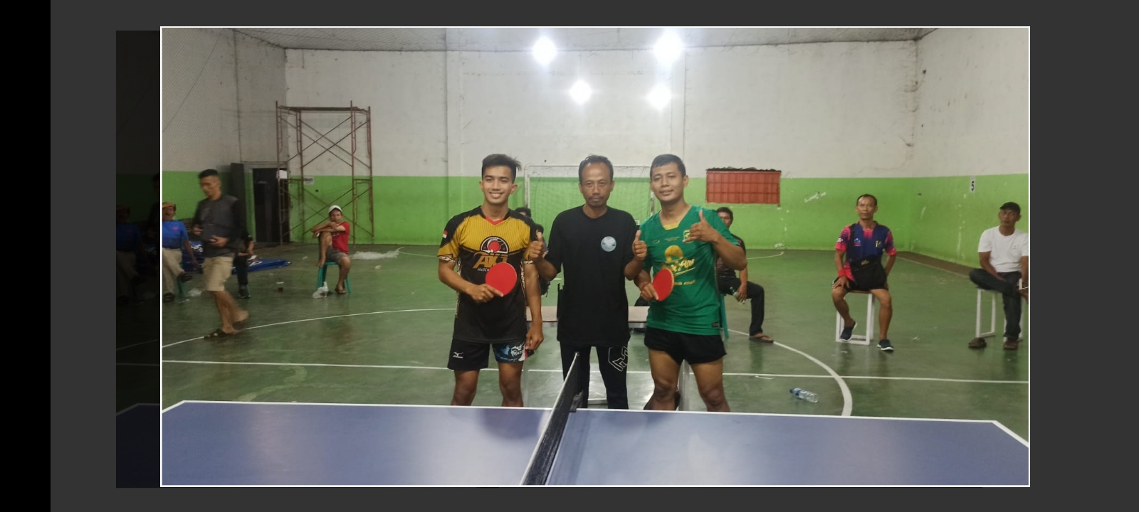 Lomba tenis meja Butaru Cup. Ngasinan mendapatkan juara 1